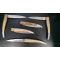 petites annonces chasse pêche : Lot de 5 couteaux de poche manche bois olivier Ref 1242 taille 22,5cm avec gravure prénom offert