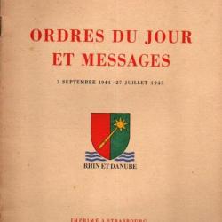 rhin et danube première armée française plaquette ordre du jour 1945