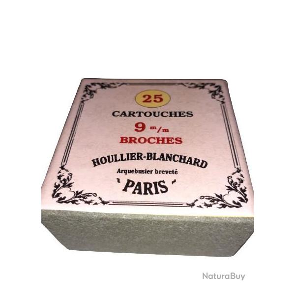 9 mm  Broches ou 9mm Lefaucheux: Reproduction boite cartouches (vide) H&B 9814165