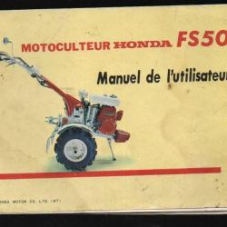 motoculteur honda fs50 manuel de l'utilisateur