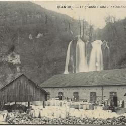 Carte postale ancienne - Glandieu (01) - La Grande Usine - Les Cascades