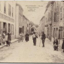 Carte postale ancienne - PEAUGRES (07) Route Départementale côté de Serrières