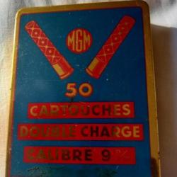 Boite 9mm MGM Doubles charges x50 collector fonctionne.