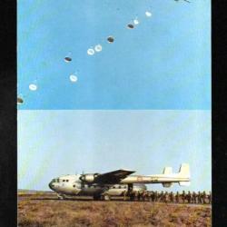 calendrier 1967 , noratlas 105 et parachutiste calendrier de poche