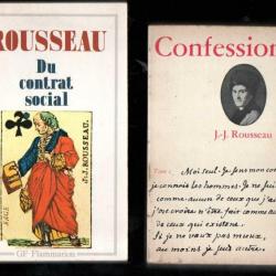 jean-jacques rousseau 2 livres format poche du contrat social et cofessions tome 2