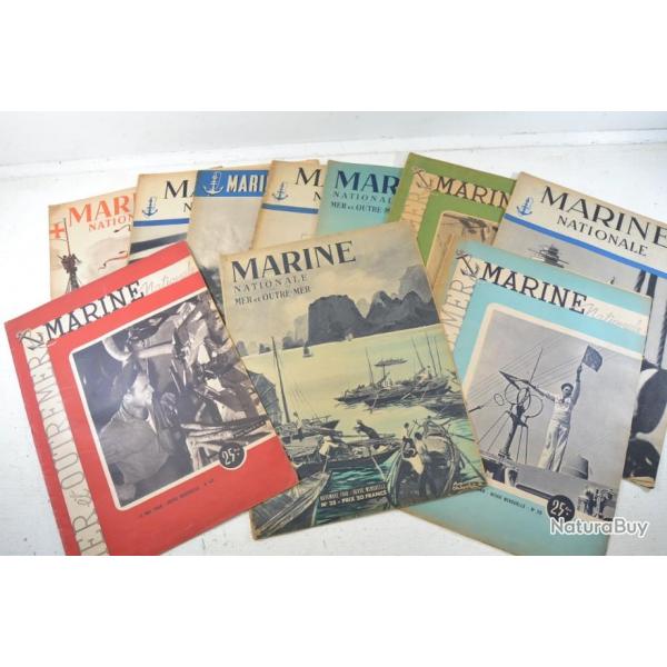 Lot revues MARINE NATIONALE 1945 1946 1947 1948 et 1949 (post WW2 / pr Guerre Indochine)