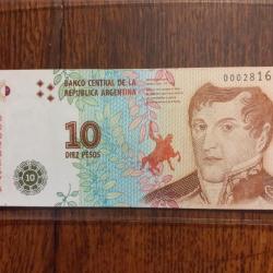 Argentine . 10 pesos neuf