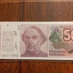 Argentine.  50 australes ND . Neuf