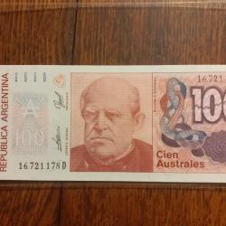 Argentine.  100 australes ND . Neuf