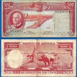 Angola 500 Escudos 1970 Port Animal Tomas