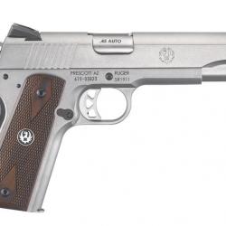 Pistolet Ruger SR1911 5" calibre 45 ACP STAINLESS STEEL BARREL