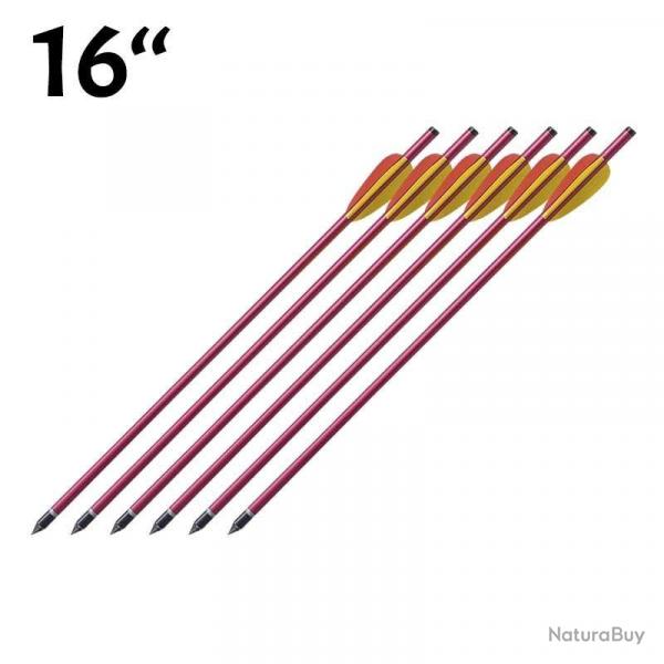 Pack de 6 Flches de 16 pouces (40.6cm) Rouge