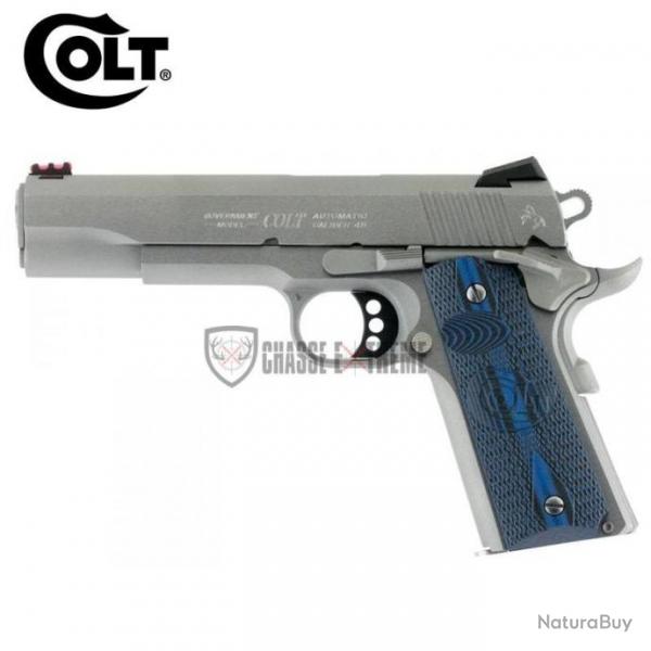 Pistolet COLT 1911 Government Comptition 5" Inox Cal 45 Acp