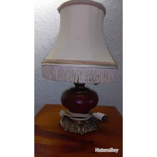 Lampe de table en cramique et laiton