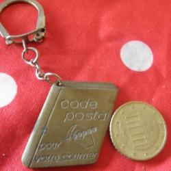 vintage porte-clés la poste pour votre eparnge / courier en laiton