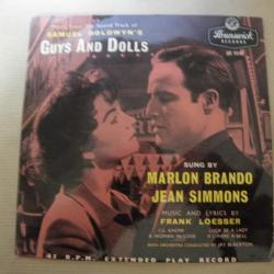 MARLON BRANDO & Jean Simmonds Guys And Dolls - (1956) 45 tour OE 9241