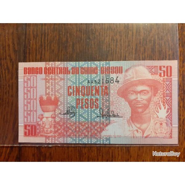 Guine Bissau.  50 pesos type 90 neuf