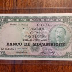 Mozambique.  100 escudos 1961 neuf