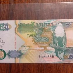 Zambie.  20 Kwacha 1992 neuf (2)