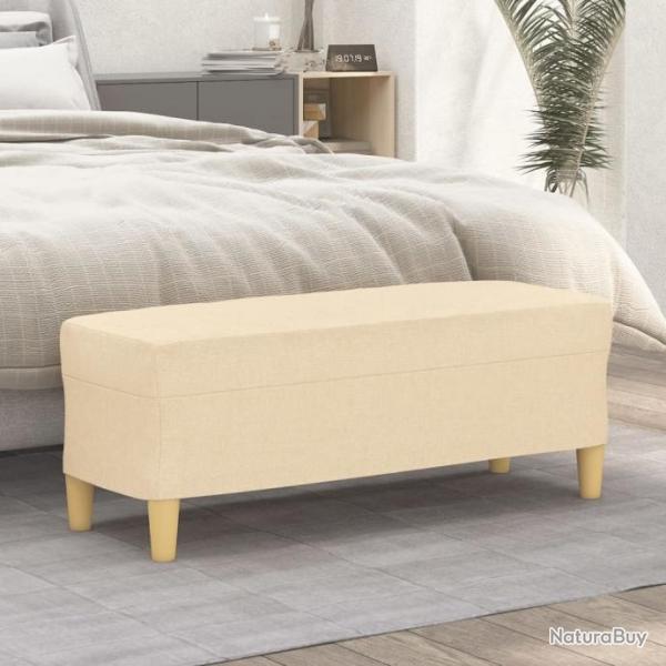 Banc Crme 100x35x41 cm Tissu