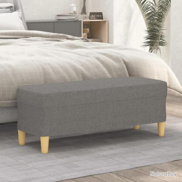 Banc Gris fonc 100x35x41 cm Tissu