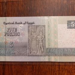 Égypte.  5 pounds neuf