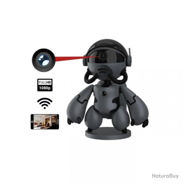 Robot Noire Camra Espion Full HD 1080P Wifi SS-RNCE