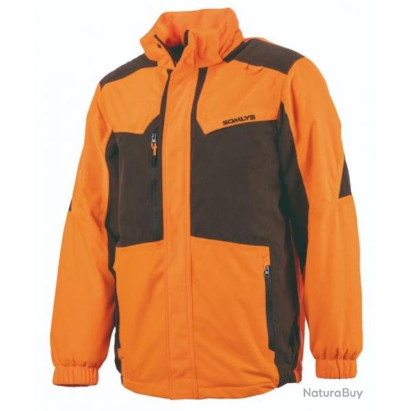 Somlys veste chaude impermable avec capuche amovible orange 414N