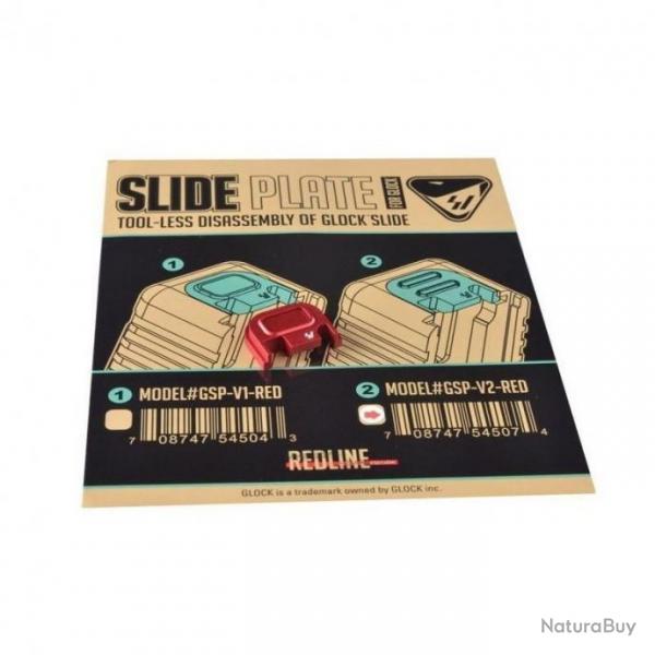 Plaque Slide Plate STRIKE INDUSTRIES Pour Glock V2 Bleu