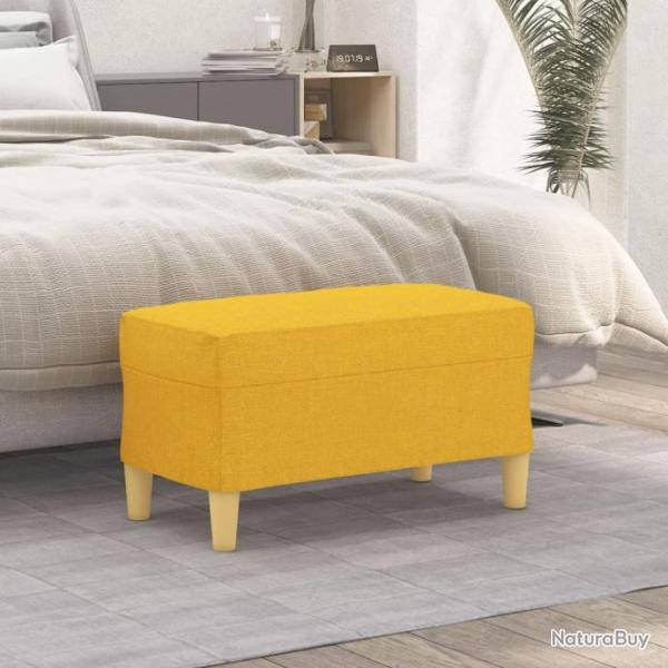 Banc Jaune clair 70x35x41 cm Tissu