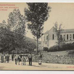 Carte Postale Ancienne - Gourdan (31) - Près Montréjeau - L'Eglise et des Habitants