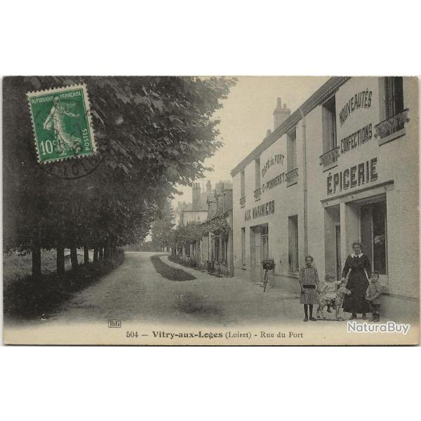 Carte postale ancienne - Vitry-aux-Loges (45) Quai Aristide Briand ancienne Rue du Port