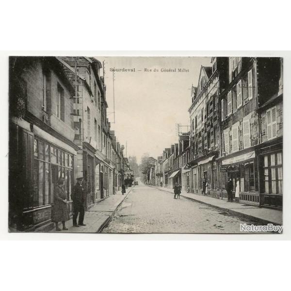 Carte postale ancienne - Sourdeval (50) - Rue du Gnral Millet