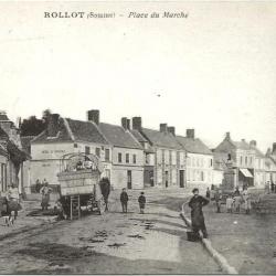 Carte postale ancienne - Rollot (80) - 1915 - Place du Marché