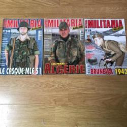 Lot de trois magazines militaria, militaria magazine.