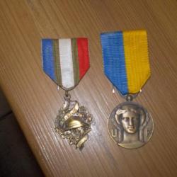 medaille union nationale des anciens conbattant et union federale anciens combattants