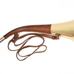 Corne d'appel ronde gainée cuir 40 cm Xavier Club Interchasse