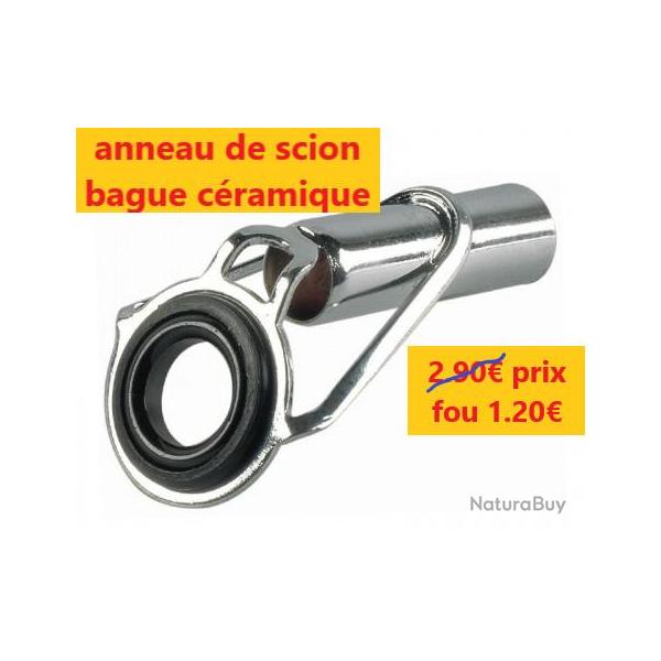 ANNEAU de SCION  LANCER chrom blanc centre cramique  int du tube 3.2   int d'anneau 4.7