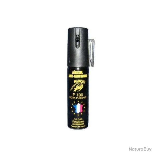 Bombe lacrymogne 25ml GAZ - arosol spray defense