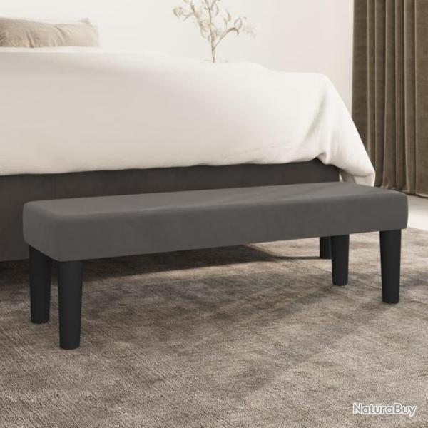 Banc Gris fonc 100x30x30 cm Velours