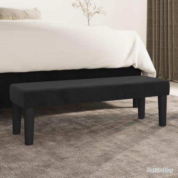 Banc Noir 100x30x30 cm Velours