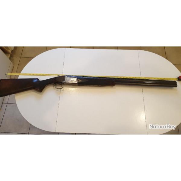 Fusil Winchester 7000 FD calibre 12 superpos peu servi + tui cuir d'artisan + furets de nettoyage.