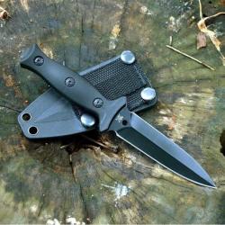 Couteau de botte dague double tranchant poignard etui kydex combat tactique survie chasse #0059