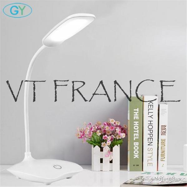 Lampe LED de Bureau Chevet Lecture USB, Couleur: Blanc