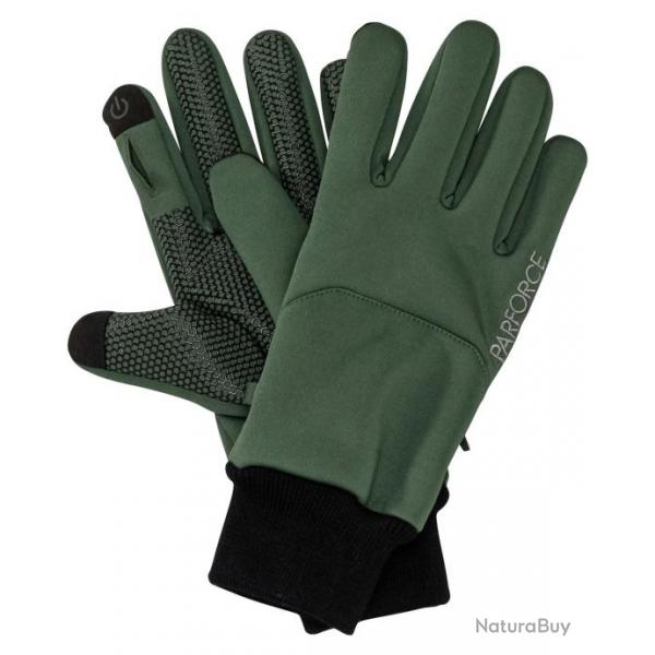 gants de chasse softshell Touch & Shoot (Couleur: vert, Taille: 7)