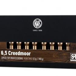 Munitions RWS 6.5 Creedmoor Speed Tip Pro 9.1g 140gr x10 boites