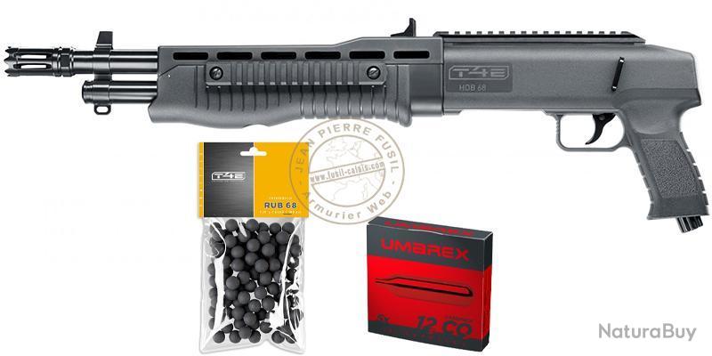 Kit fusil Umarex gomm cogne 16 joules HDS T4E calibre 68