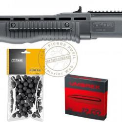 Pack shotgun CO2 à balles de caoutchouc Umarex T4E HDB 68 - Cal.68 (16 Joules max)