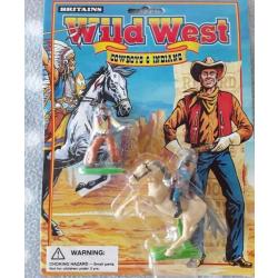 BRITAINS COW BOY  Winchester + cavalier à cheval  wild west Britains figurines intactes  anciens new