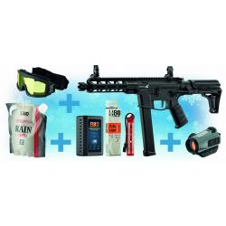 Pack replique AEG Battle X + point rouge + masque 1J Lancer Tactical